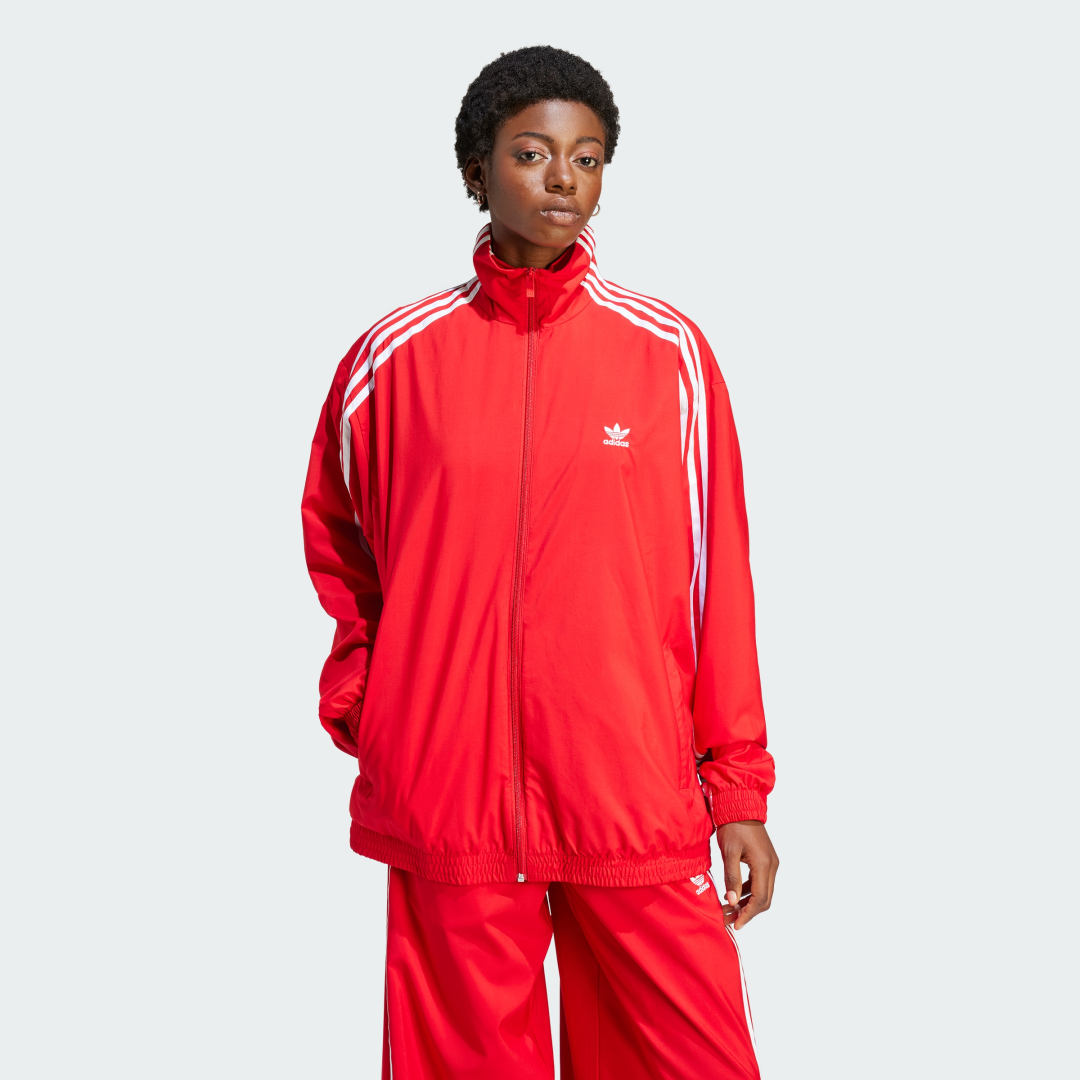 Bunda adidas Originals Adilenium Oversized Track Top Červená | IV9336, 0