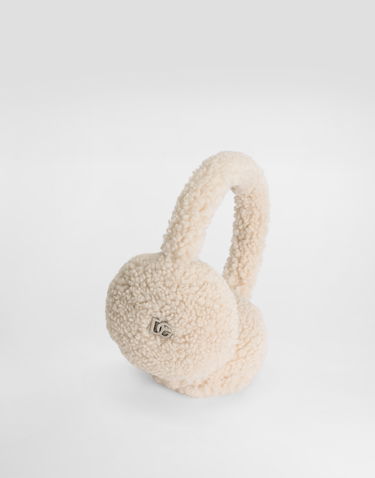 Doplnky Dolce & Gabbana Dolce & Gabbana Fur-like Earmuffs with DG Logo Béžová | LB7A36FUP7KW3789, 3