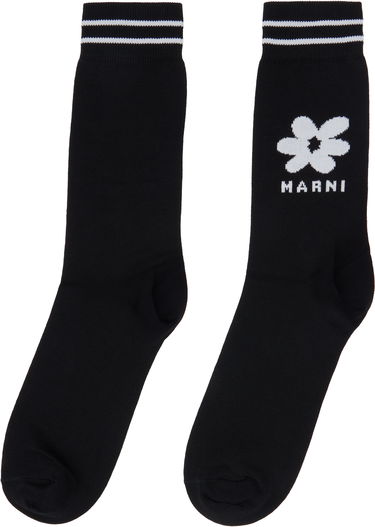 Ponožky Marni Jacquard Flower Socks Čierna | SKZC0147Q0 UFC182, 1