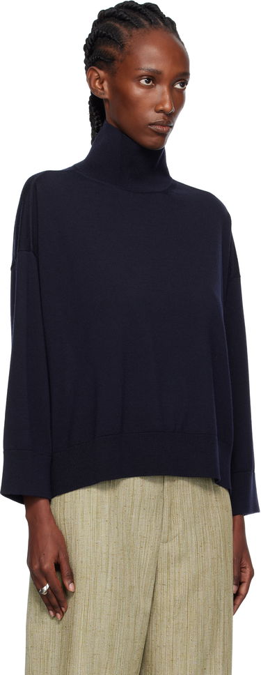 Sveter Bottega Veneta Bottega Veneta Classic Wool Turtleneck Navy | 753815 V37J0, 1