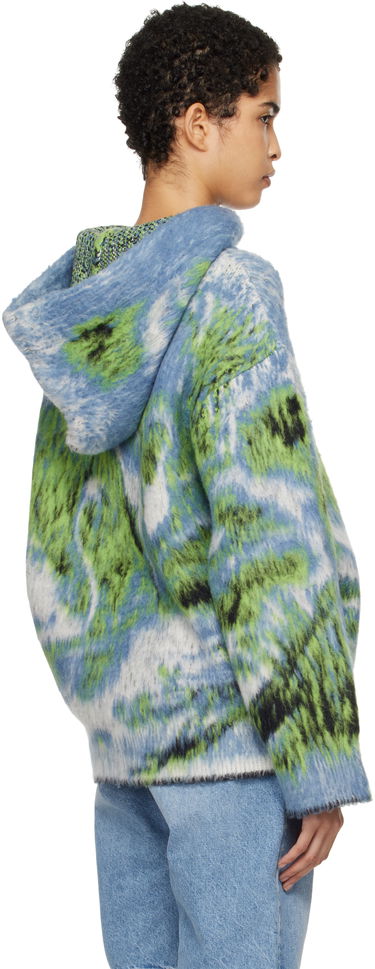 Mikina The Attico Attico Swan Print Knit Hoodie Rôznofarebný | 250WCK00114 MIX015AA, 2