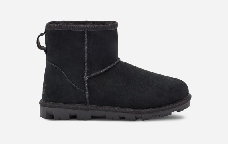 Oblečenie UGG ® Essential Mini Boot for Women in Black, Size 9, Leather Čierna | 1115030-BLK, 0