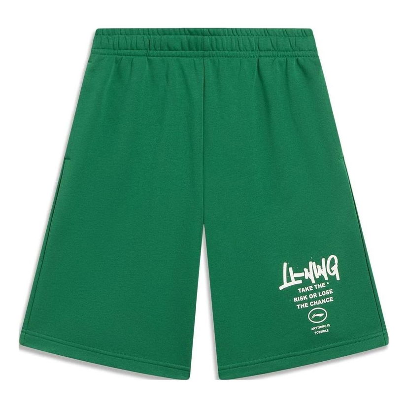 Šortky Li-Ning Anything Is Possible Graphic Straight Shorts Zelené | AKST593-3