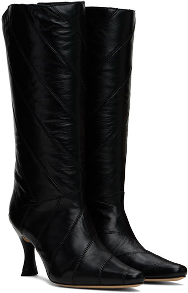 Oblečenie BY FAR BY FAR Steph Creased Leather Boots Čierna | MWFBO061LL002BK001PL, 3