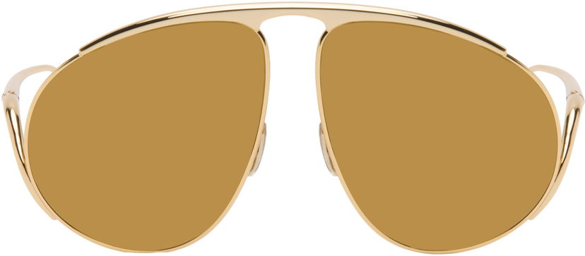 Slnečné okuliare Loewe Hillock Aviator-Style Double Bridge Sunglasses Metalická | LW40180UM6130G 840126861563