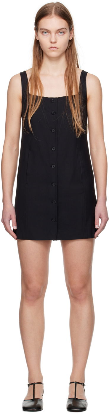Šaty Loulou de Saison Loulou de Saison Idon Button-Front Minidress Čierna | IDON, 0