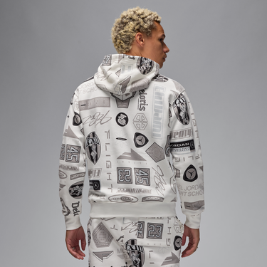 Mikina Jordan Jordan Essentials All-Over Print Fleece Hoodie Biela | HM7254-133, 4