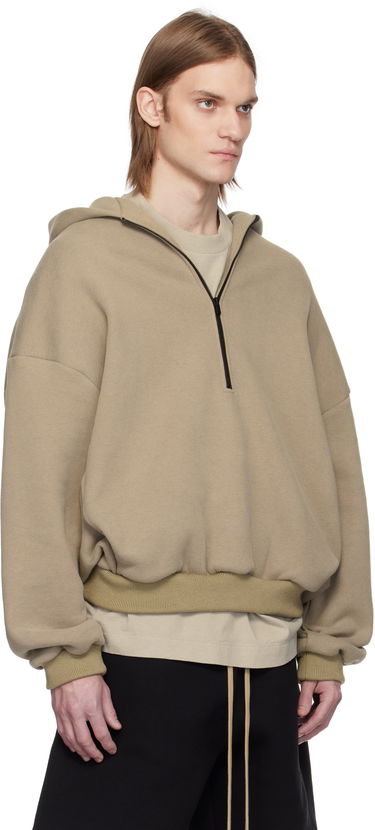 Mikina Fear of God Fear of God Fleece Half Zip Hoodie Béžová | FGE250-513CCF, 1
