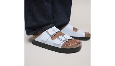 Tenisky a topánky Birkenstock Arizona PAP Flex Platform Birko-Flor Narrow Fit Sandals Modrá | 1030415, 6