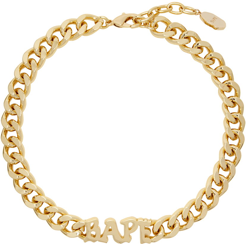 Náhrdelník BAPE BAPE Gold 'Bape' Necklace Metalická | 001GDK302006L