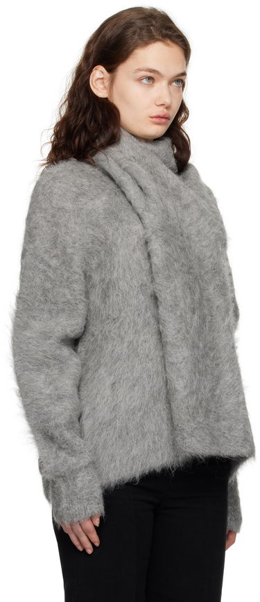 Sveter TOTEME TOTEME Draped-Scarf Knit Sweater Biela | 251-WRT0368-YA0106, 4