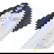 Neighborhood Classic Stripe Short Sleeve Work Shirt, Size Large