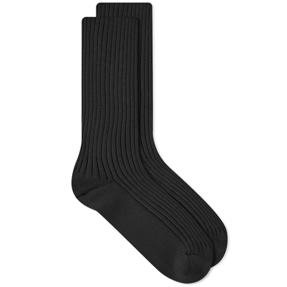 Ponožky AURALEE Giza Cotton Sock Čierna | A00S02SX-M-BLK, 0