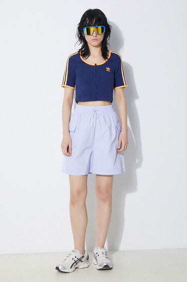 Šortky adidas Originals adidas Originals 3S Cargo High Waist Shorts Fialová | JH1075, 1