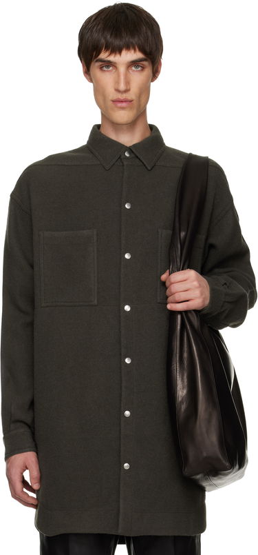 Košeľa Rick Owens Concordians Oversized Outershirt Zelené | RU02E1739 WBD, 0