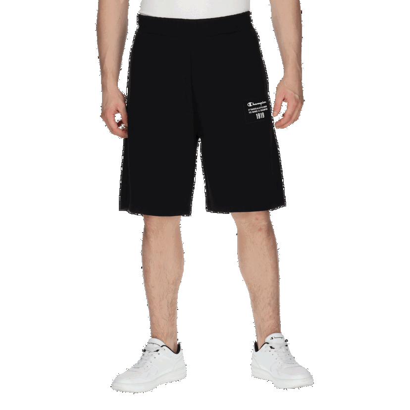 Šortky Champion Fleece Shorts Raw Logo Čierna | 220521-KK001