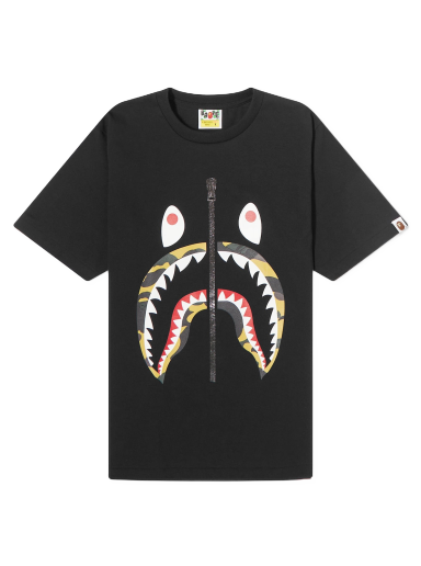 Tričko BAPE 1st Camo Shark T-Shirt Black Yellow Čierna | 001TEJ302007L-BKY