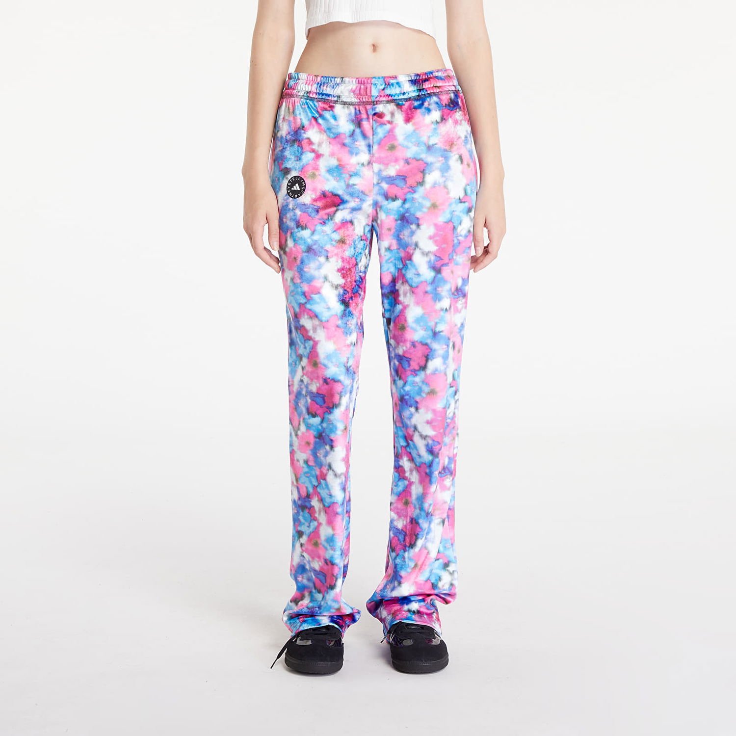 Tepláky adidas Performance Stella Mccartney x Velours Track Pants Signal Cyan/ Pink/ Clearo Fialová | IW9847, 0