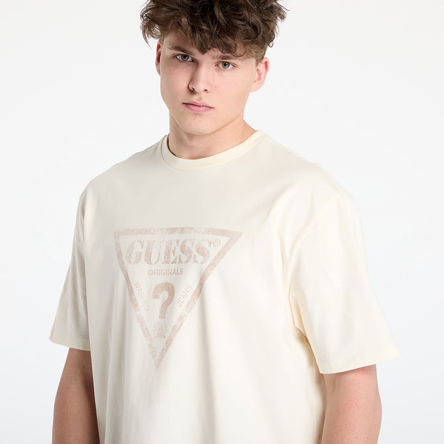 Tričko GUESS GUESS Originals T-Shirt Béžová | M5GI10K8FQ4-G053, 1