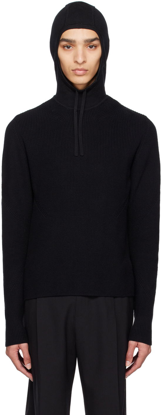 Sveter Dion Lee Dion Lee Paneled Knit Hoodie Čierna | C7158R23, 0