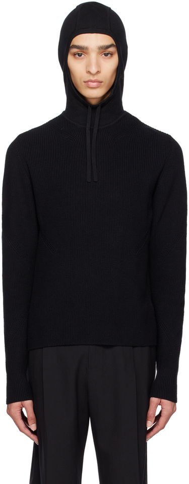 Sveter Dion Lee Dion Lee Paneled Knit Hoodie Čierna | C7158R23, 0