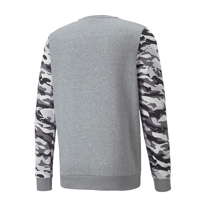 Mikina Puma Puma Essentials Camo Fleece Sweatshirt Šedá | 670255-01, 1