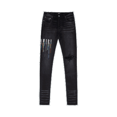 Džínsy AMIRI Paint Drip Logo Jeans Čierna | PS22MDS142 023 AGED, 0