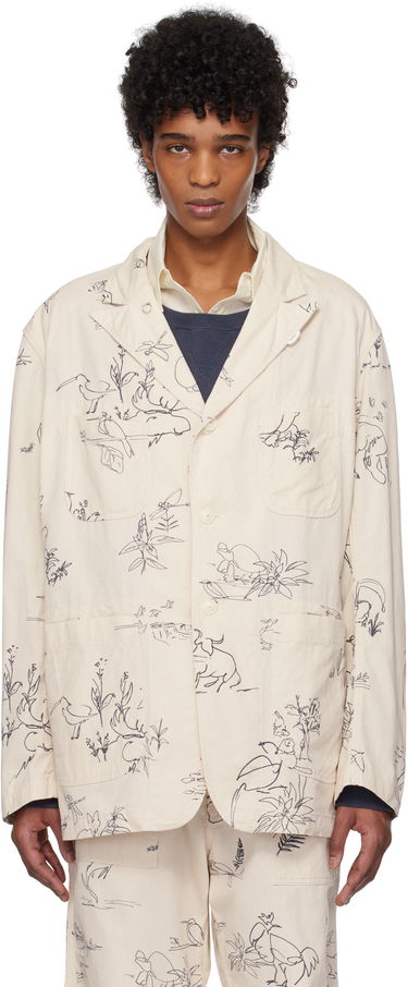 Bunda Engineered Garments Engineered Garments Bedford Printed Blazer Béžová | 25S1D005, 0