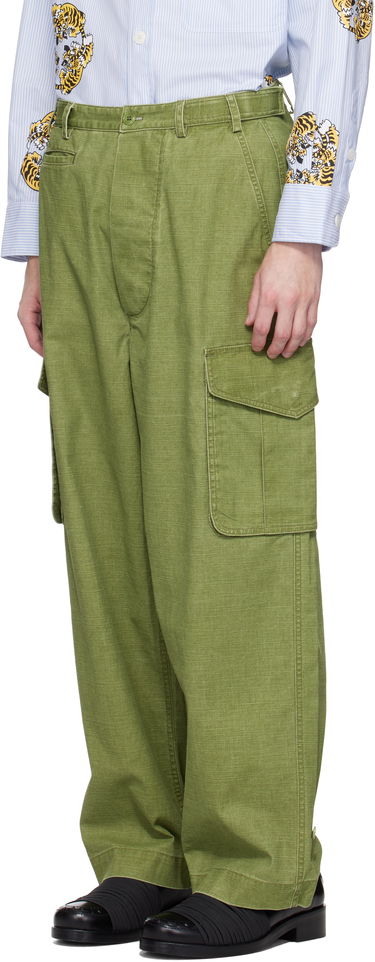 Cargo nohavice KENZO Kenzo Paris Adjustable Cargo Pants Zelené | FF55PA2459GD, 3