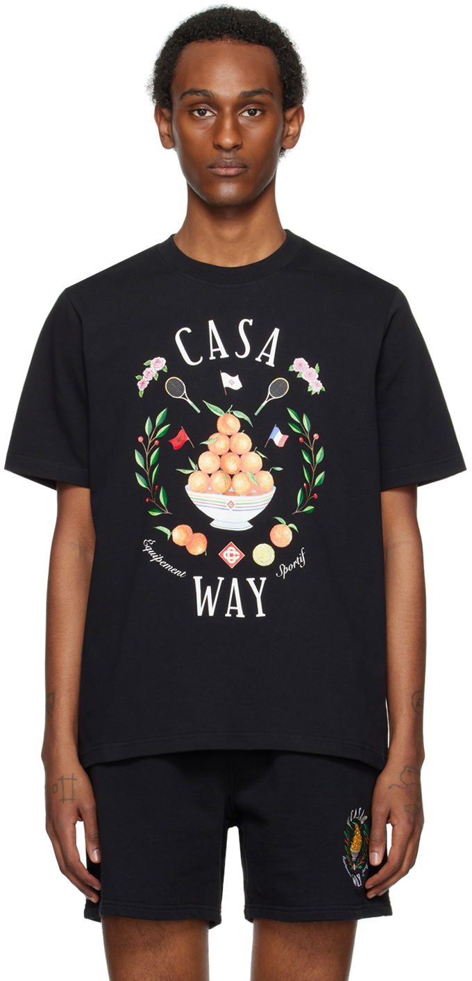 Tričko Casablanca SSENSE x 'Casa Way' T-Shirt Čierna | MPS24-JTS-001-17, 0
