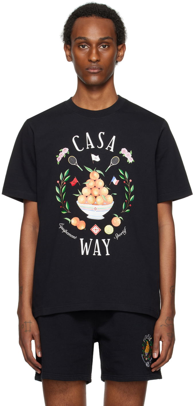 Tričko Casablanca SSENSE x 'Casa Way' T-Shirt Čierna | MPS24-JTS-001-17