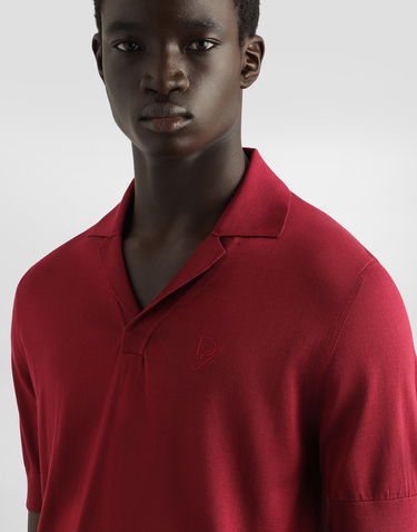 Polo tričko Dolce & Gabbana Dolce & Gabbana Silk Polo-Shirt with Logo Embroidery Červená | GXZ09ZJBSK3R0368, 3