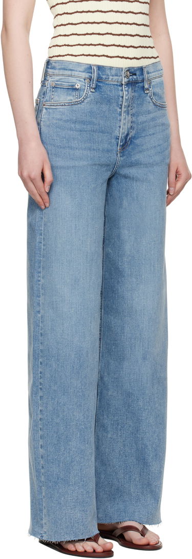 Džínsy rag & bone 'The Sofie' High-Rise Ultra Wide Jeans Modrá | WDD24F2952FUWH, 4