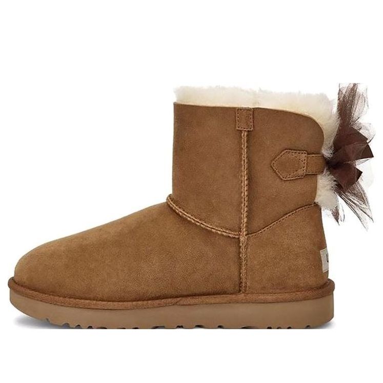 Tenisky a topánky UGG Mini Bailey Tulle Bow Boots Hnedá | 1019994-CHE
