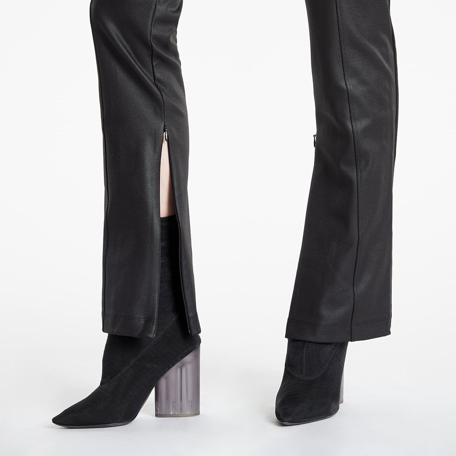 Nohavice CALVIN KLEIN Jeans Coated Milano Split Pant Čierna | J20J217750 BEH, 1