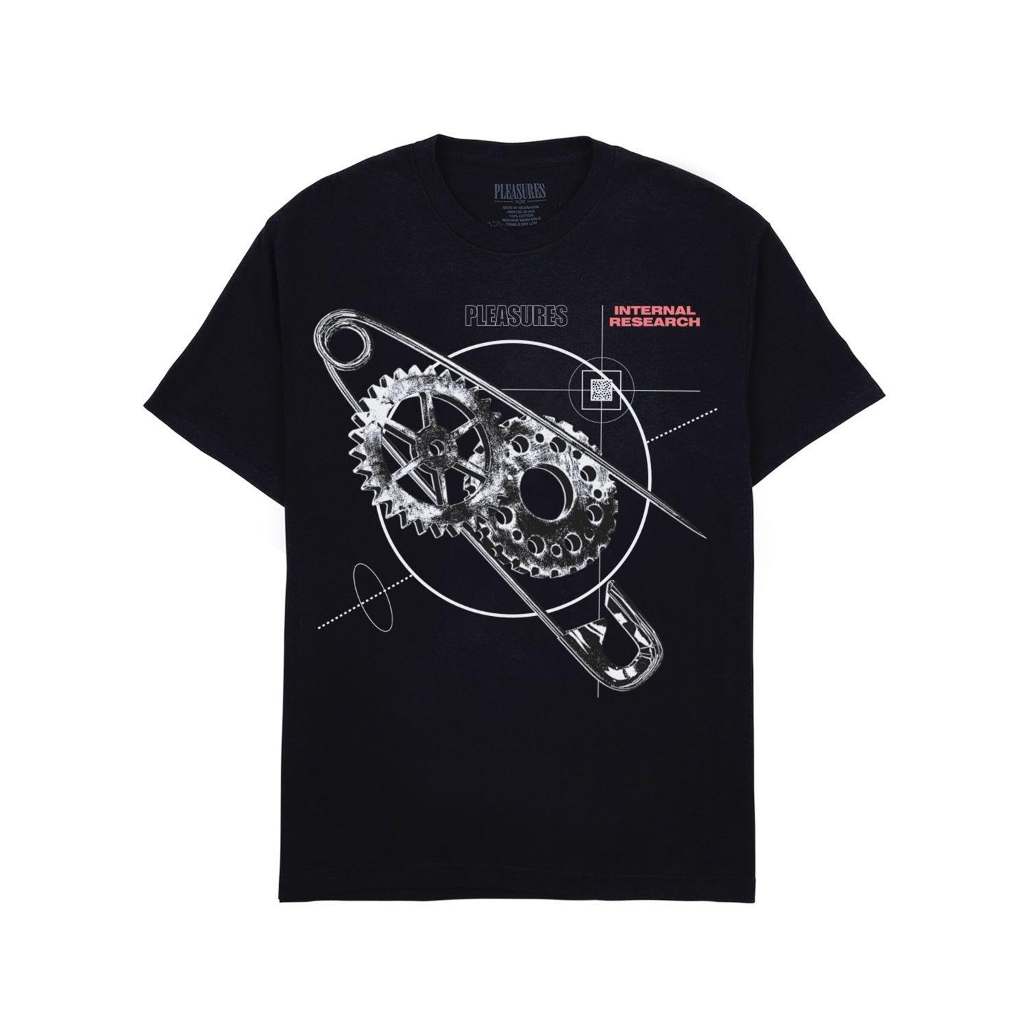 Tričko Pleasures Research T-Shirt Čierna | P23F051-BLACK, 1