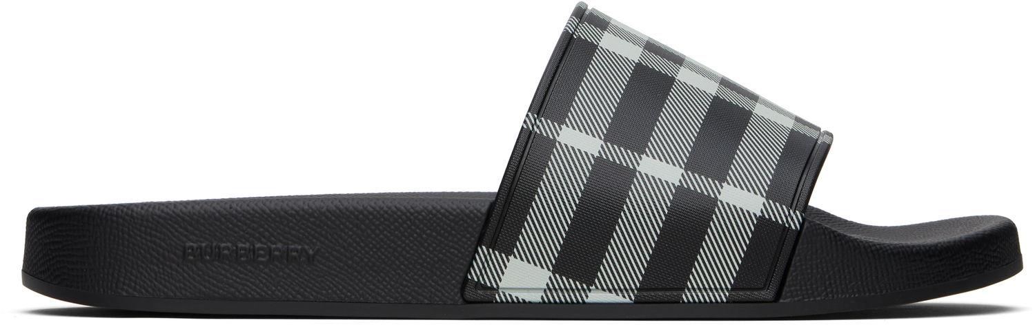 Doplnky Burberry Burberry Check Pool Slides Čierna | 8107514, 0