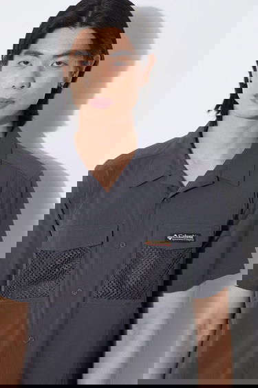 Košeľa Columbia Painted Peak Short Sleeve Shirt with Mesh Pockets and Classic Collar, Regular Fit Šedá | 2074541, 4