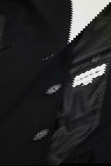 Kabáty Lacoste Wool Blend Coat Čierna | BH5935, 4