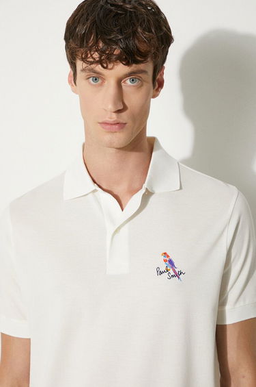 Polo tričko Paul Smith Paul Smith Applique Detail Polo Shirt Biela | M1R.698P.NP4722, 0