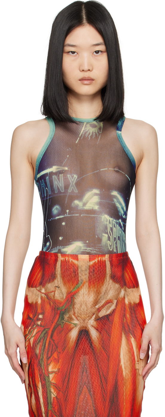 Body Jean Paul Gaultier Gaultier 'The Pigalle' Printed Bodysuit Modrá | 24/30-F-BD044-T552-59560100, 0