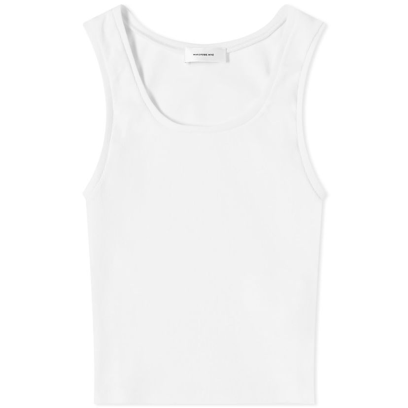 Tielko WARDROBE.NYC Crop Tank Top Biela | W1051R11-WHT