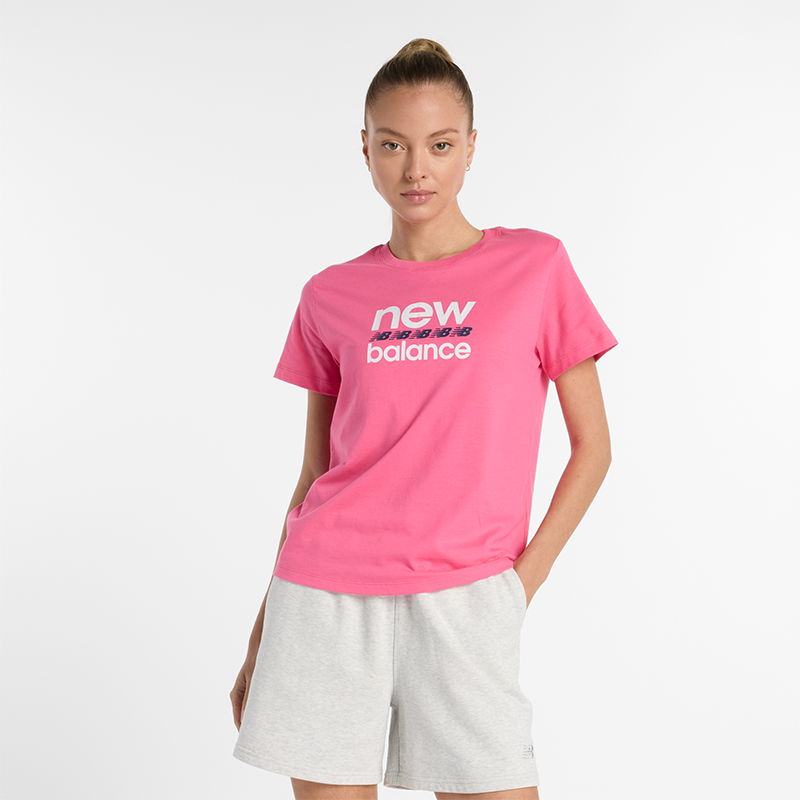 Tričko New Balance Women's Athletics T-Shirt Ružová | NBWT51540DAB, 0