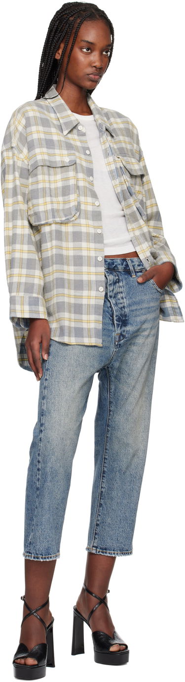 Džínsy R13 R13 Exene Cropped Distressed Jeans Modrá | R13WD139-D213A, 3