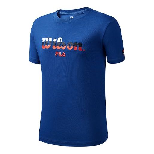 Tričko FILA Wilson Crossover Tennis Short Sleeve T-Shirt Modrá | A11M033107F-RB
