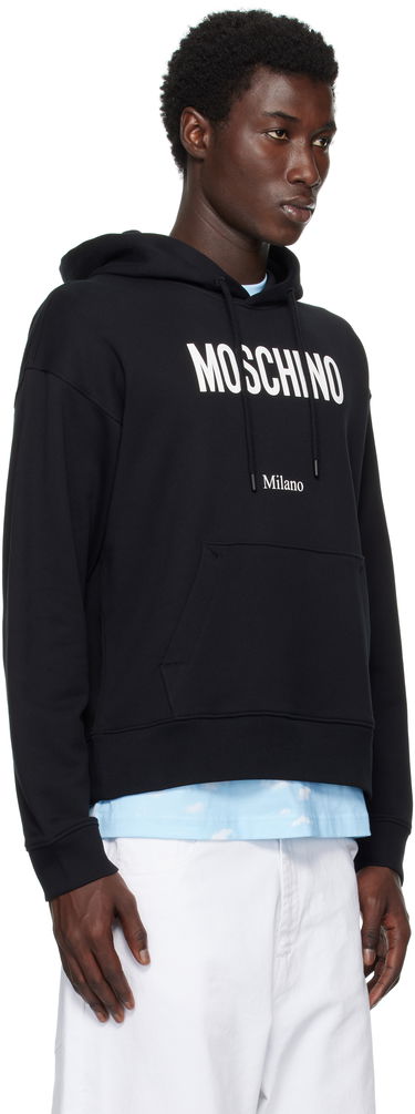 Mikina Moschino Moschino Printed Organic Cotton Hoodie Čierna | 252ZZ170852281555, 1