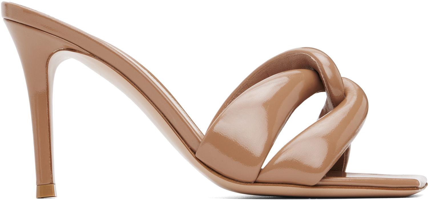 Tenisky a topánky Gianvito Rossi Amour Twisted Strap Heeled Sandals Béžová | G10012-85RIC-NUI, 0