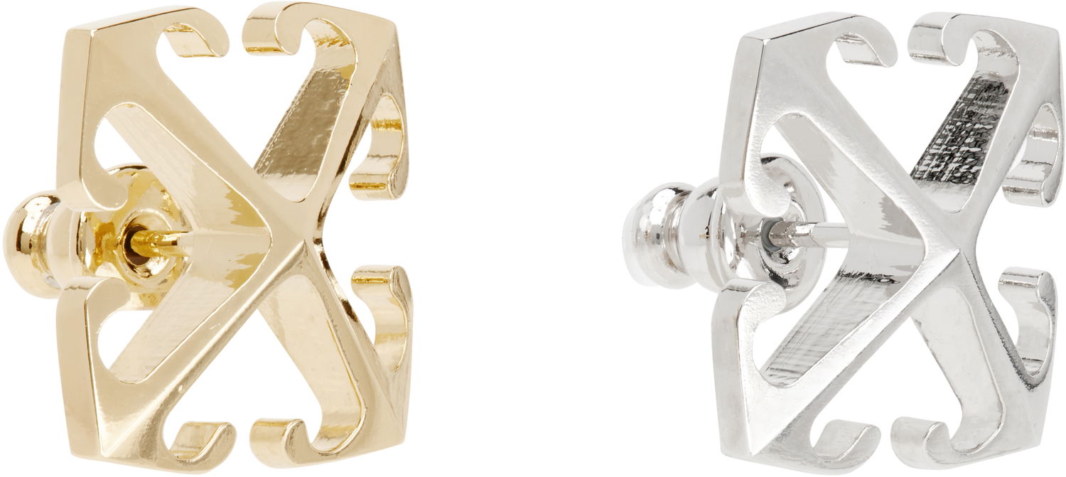 Spona Off-White Off-White Bicolor Mini Arrow Earrings Žltá | OWOD29MS25MET0017672, 1