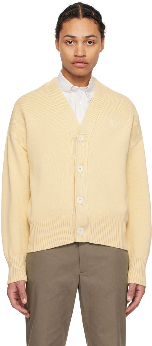 Sveter AMI Paris de Cœur Cardigan Béžová | UKC028.016, 0