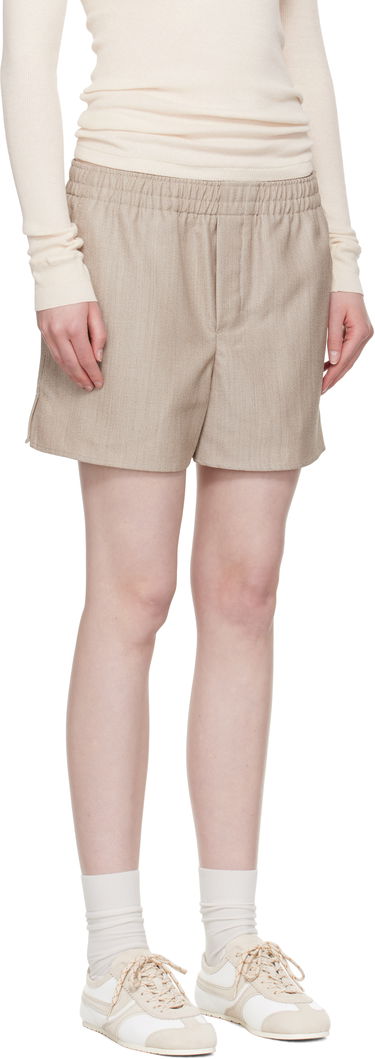 Šortky AMI AMI Paris Wool Elasticated Shorts Béžová | USO117.WV0065, 1